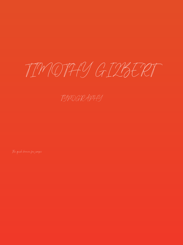 Timothy Gilbert Poster