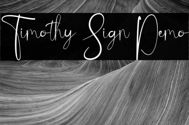 Timothy Sign Demo Font examples
