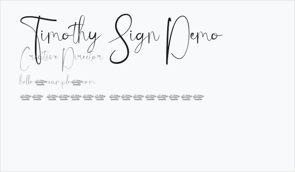 Timothy Sign Demo Business Card