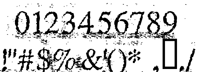 Timuz Roman Font OTHER CHARS
