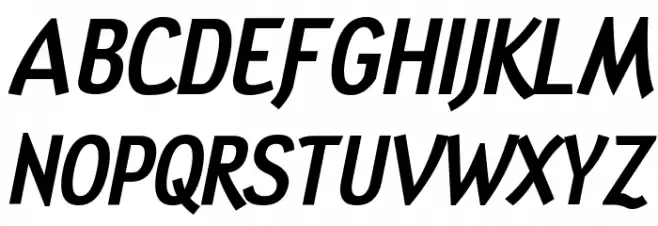 Tin Doghouse Italic फ़ॉन्ट अपरकेस