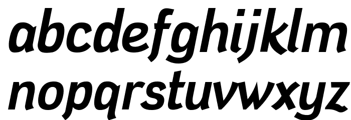 Tin Doghouse Italic Font LOWERCASE