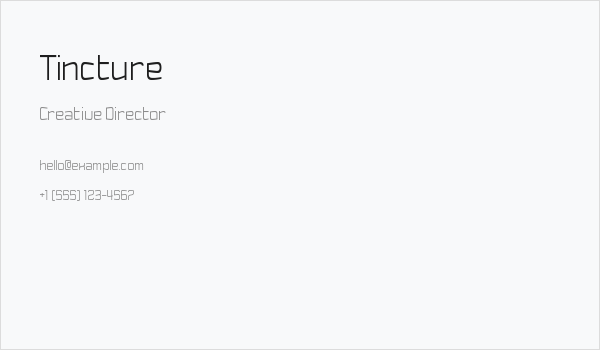 Tincture Business Card