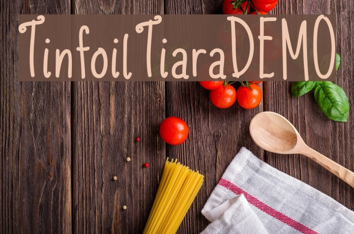 TinfoilTiaraDEMO Font examples