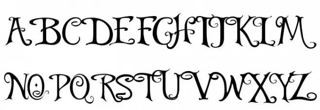 TinkerBell 字体 大写