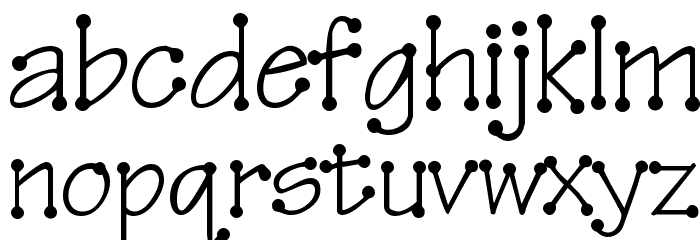 TinkerToy Font LOWERCASE