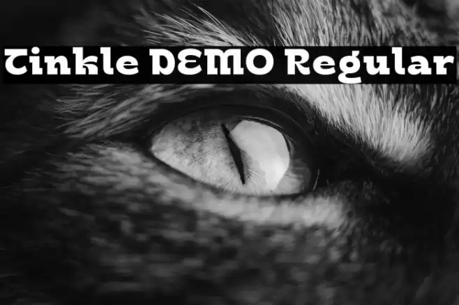 Tinkle DEMO Regular Fonte examples