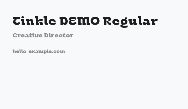 Tinkle DEMO Regular Business Card