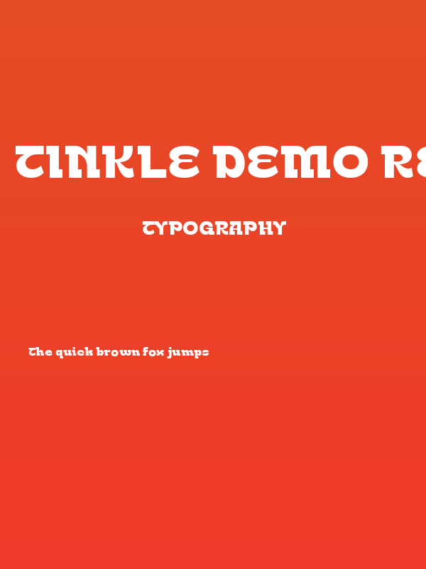 Tinkle DEMO Regular Poster