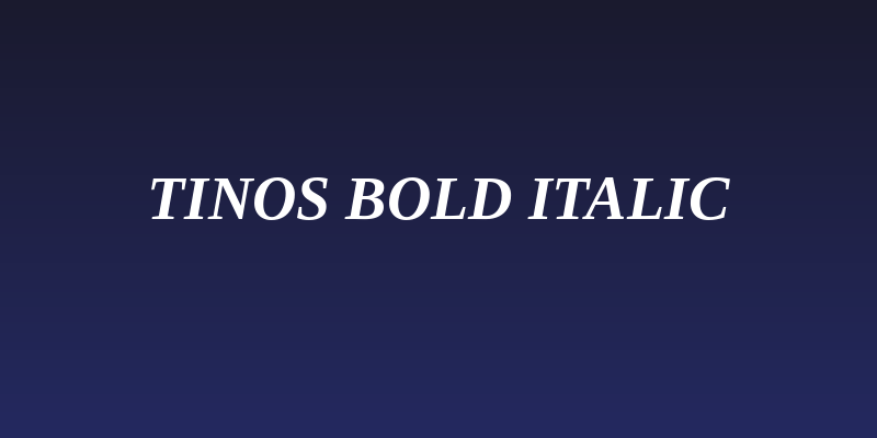 Tinos Bold Italic Social Header