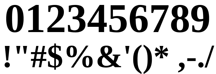 Tinos Bold Font Alte caractere