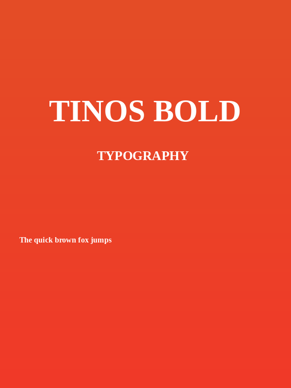 Tinos Bold Poster