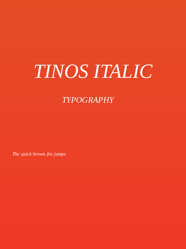 Tinos Italic Poster