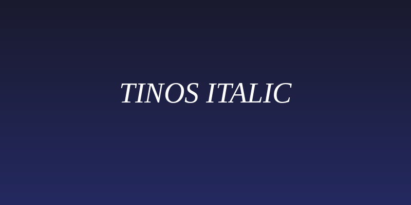 Tinos Italic Social Header