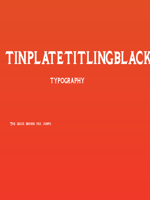 TinplateTitlingBlackNarrow Poster