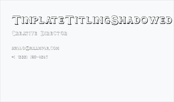 TinplateTitlingShadowed Business Card