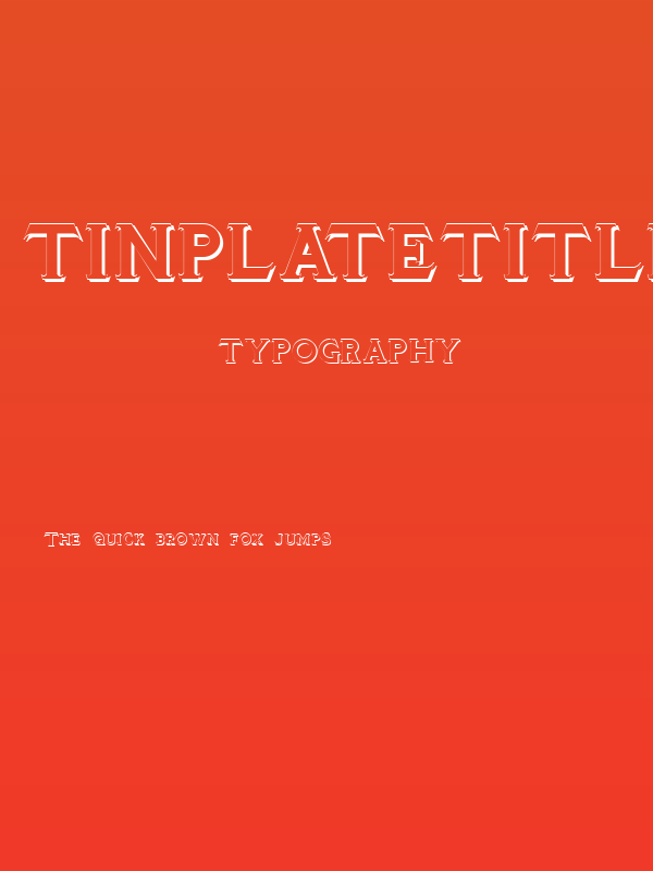 TinplateTitlingShadowed Poster