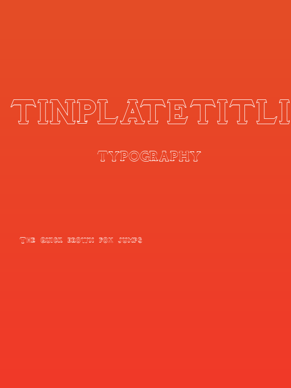 TinplateTitling Poster