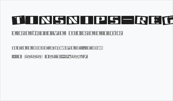Tinsnips-Regular Business Card