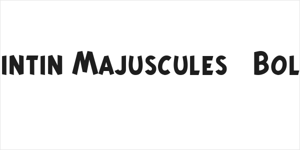 Tintin Majuscules   Bold Logo