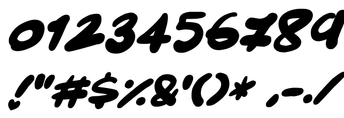 Tiny Angels Italic Font OTHER CHARS
