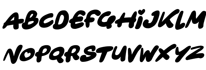 Tiny Angels Italic Font LOWERCASE