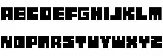Tiny Box BlackBitA8 Schriftart Groß