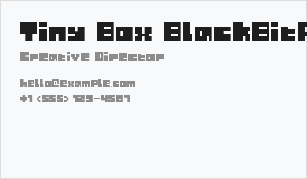 Tiny Box BlackBitA8 Business Card