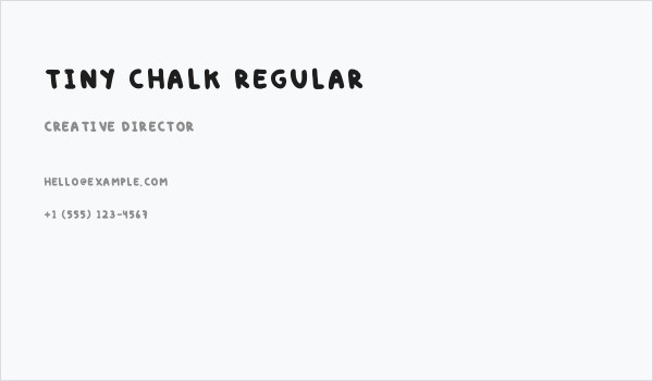 Tiny Chalk Regular Business Card