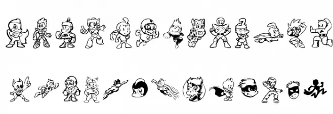 Tiny Heroes Font Litere mari