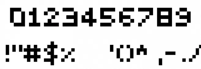 Tiny Pixy Font OTHER CHARS