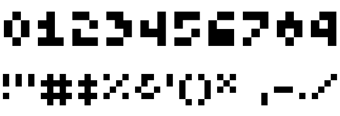 Tiny Regular Font OTHER CHARS