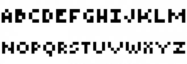 Tiny Regular フォント 大文字