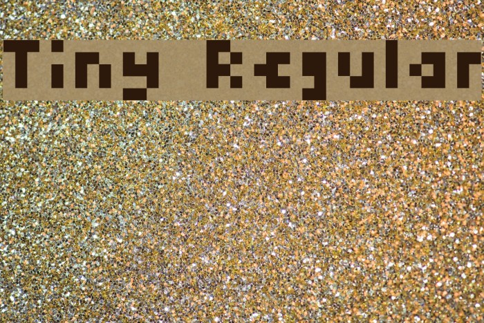 Tiny Regular Font examples