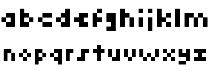 Tiny Regular Font LOWERCASE