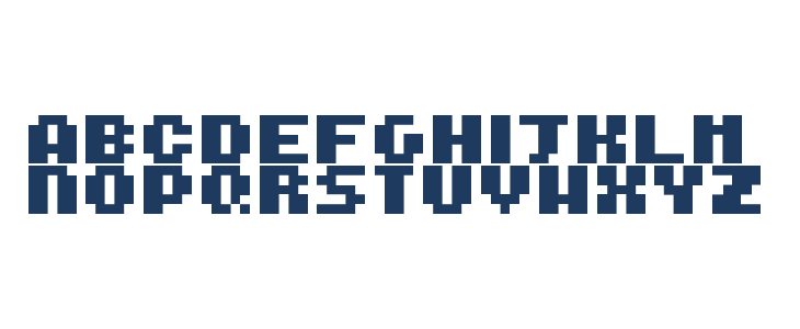 Tiny and Chunky Regular Uppercase
