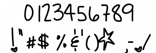 TinyAirBalloons Font OTHER CHARS