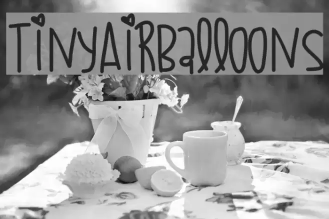 TinyAirBalloons Font examples