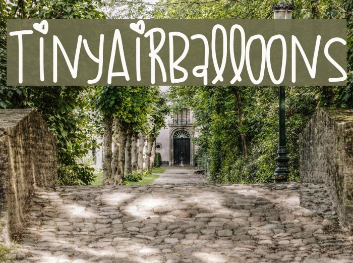 TinyAirBalloons Font examples