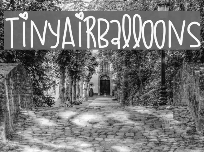 TinyAirBalloons Font examples