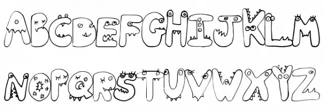 TinyFriends Schriftart Groß