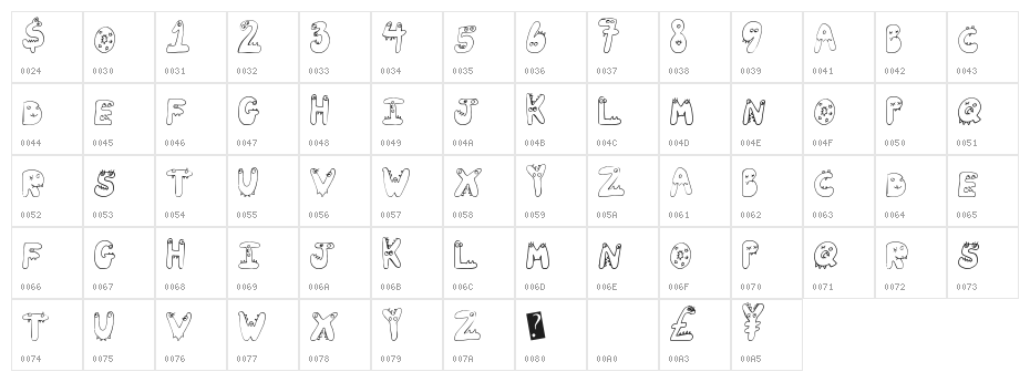 TinyFriends Character Map