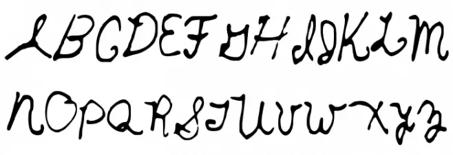 TinyLittleBows फ़ॉन्ट अपरकेस