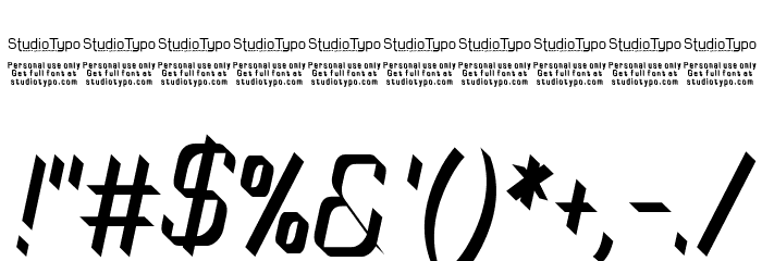 TinyPlate Italic Font OTHER CHARS