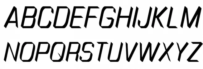 TinyPlate Italic 字体 大写