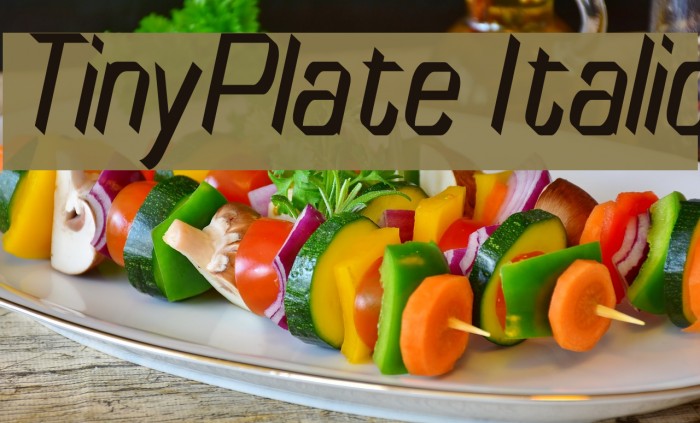 TinyPlate Italic Font examples