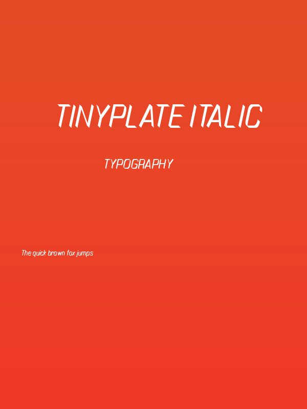 TinyPlate Italic Poster