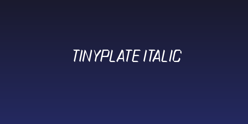 TinyPlate Italic Social Header