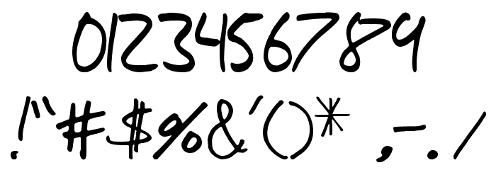 Tioem-Handwritten Font OTHER CHARS