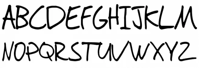 Tioem-Handwritten Schriftart Groß